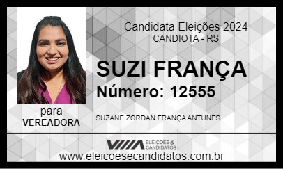 Candidato SUZI FRANÇA 2024 - CANDIOTA - Eleições