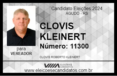 Candidato CLOVIS KLEINERT 2024 - AGUDO - Eleições