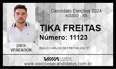 Candidato TIKA FREITAS 2024 - AGUDO - Eleições