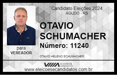 Candidato OTAVIO SCHUMACHER 2024 - AGUDO - Eleições