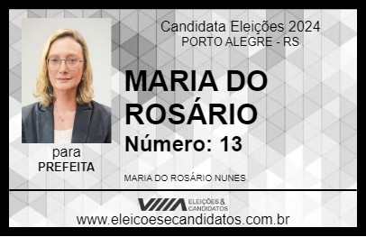 Candidato MARIA DO ROSÁRIO 2024 - PORTO ALEGRE - Eleições