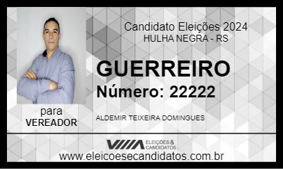 Candidato GUERREIRO 2024 - HULHA NEGRA - Eleições