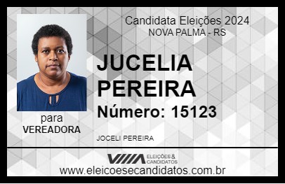 Candidato JUCELIA PEREIRA 2024 - NOVA PALMA - Eleições