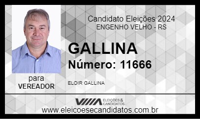 Candidato GALLINA 2024 - ENGENHO VELHO - Eleições