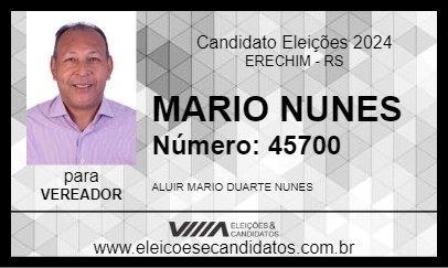 Candidato MARIO NUNES 2024 - ERECHIM - Eleições