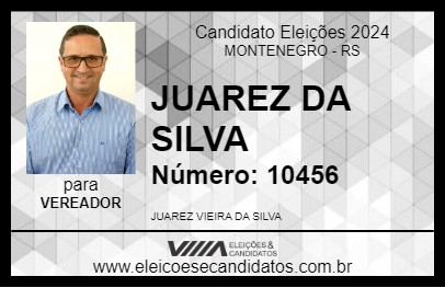 Candidato JUAREZ  DA SILVA 2024 - MONTENEGRO - Eleições