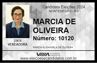 Candidato MARCIA DE OLIVEIRA 2024 - MONTENEGRO - Eleições