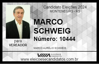 Candidato MARCO  SCHWEIG 2024 - MONTENEGRO - Eleições