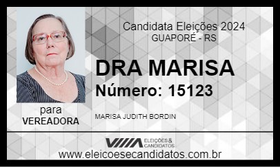 Candidato DRA MARISA 2024 - GUAPORÉ - Eleições