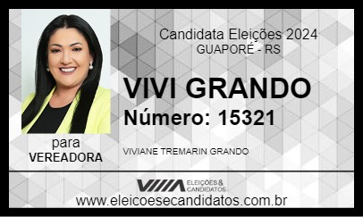 Candidato VIVI GRANDO 2024 - GUAPORÉ - Eleições