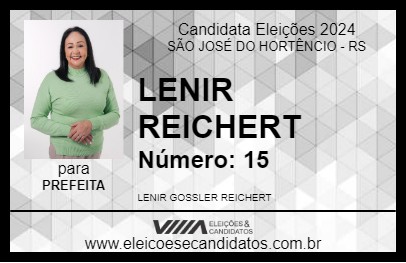 Candidato LENIR REICHERT 2024 - SÃO JOSÉ DO HORTÊNCIO - Eleições