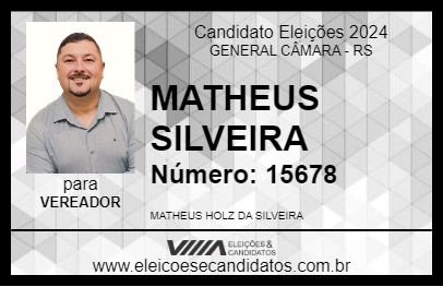 Candidato MATHEUS SILVEIRA 2024 - GENERAL CÂMARA - Eleições