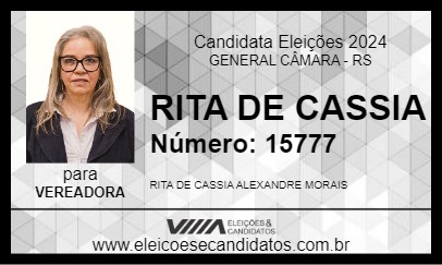 Candidato RITA DE CASSIA 2024 - GENERAL CÂMARA - Eleições