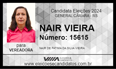 Candidato NAIR VIEIRA 2024 - GENERAL CÂMARA - Eleições