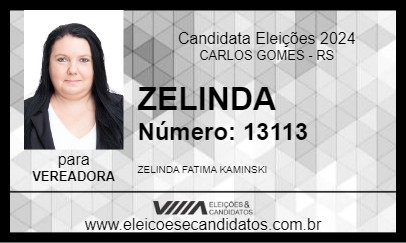 Candidato ZELINDA 2024 - CARLOS GOMES - Eleições