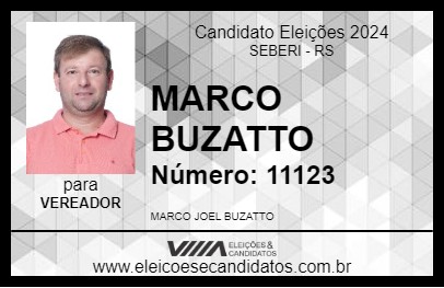 Candidato MARCO BUZATTO 2024 - SEBERI - Eleições