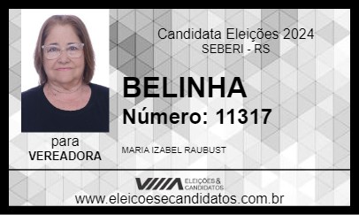 Candidato BELINHA 2024 - SEBERI - Eleições