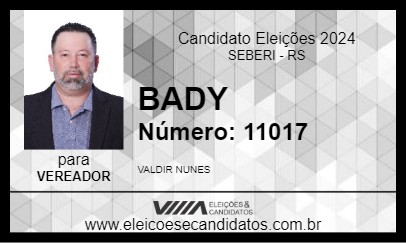 Candidato BADY 2024 - SEBERI - Eleições