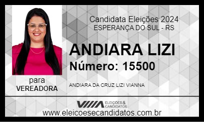 Candidato ANDIARA LIZI 2024 - ESPERANÇA DO SUL - Eleições