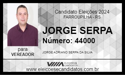 Candidato JORGE SERPA 2024 - FARROUPILHA - Eleições