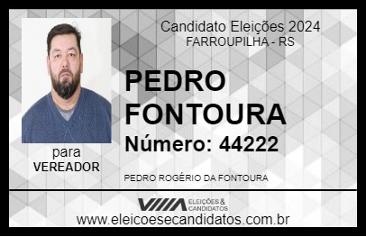 Candidato PEDRO FONTOURA 2024 - FARROUPILHA - Eleições