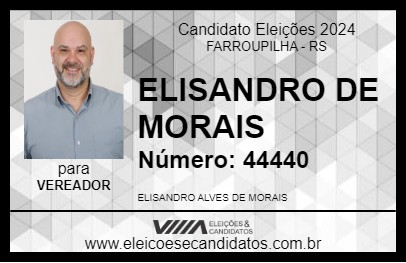 Candidato ELISANDRO DE MORAIS 2024 - FARROUPILHA - Eleições