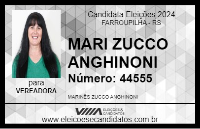 Candidato MARI ZUCCO ANGHINONI 2024 - FARROUPILHA - Eleições