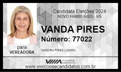 Candidato VANDA PIRES 2024 - NOVO HAMBURGO - Eleições