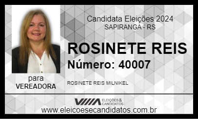 Candidato ROSINETE REIS 2024 - SAPIRANGA - Eleições