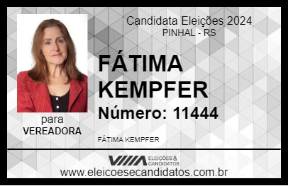 Candidato FÁTIMA KEMPFER 2024 - PINHAL - Eleições