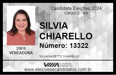 Candidato SILVIA CHIARELLO 2024 - CIRÍACO - Eleições