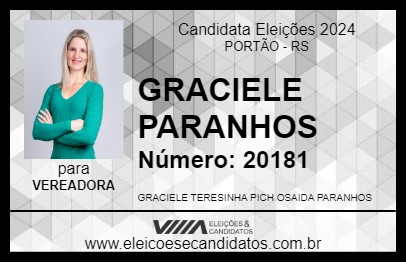 Candidato GRACIELE PARANHOS 2024 - PORTÃO - Eleições