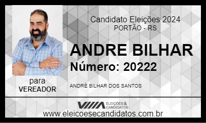 Candidato ANDRE BILHAR 2024 - PORTÃO - Eleições