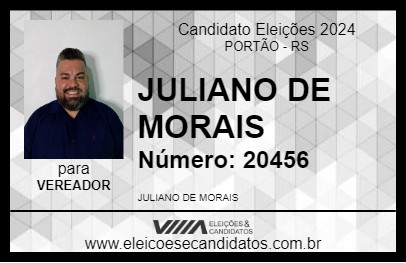 Candidato JULIANO DE MORAIS 2024 - PORTÃO - Eleições