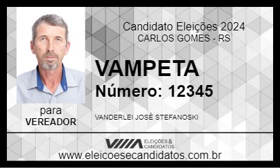 Candidato VAMPETA 2024 - CARLOS GOMES - Eleições