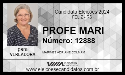 Candidato PROFE MARI 2024 - FELIZ - Eleições