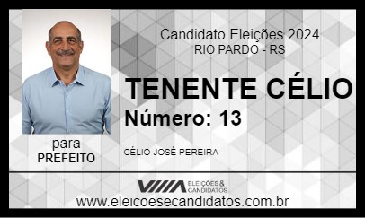 Candidato TENENTE CÉLIO 2024 - RIO PARDO - Eleições