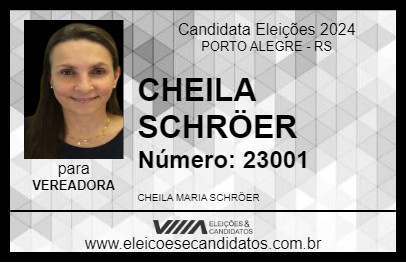 Candidato CHEILA SCHRÖER 2024 - PORTO ALEGRE - Eleições