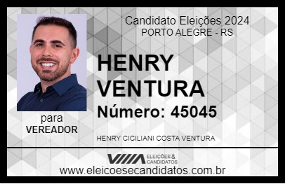 Candidato HENRY VENTURA 2024 - PORTO ALEGRE - Eleições