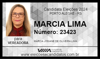 Candidato MARCIA LIMA 2024 - PORTO ALEGRE - Eleições