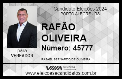 Candidato RAFÃO OLIVEIRA 2024 - PORTO ALEGRE - Eleições