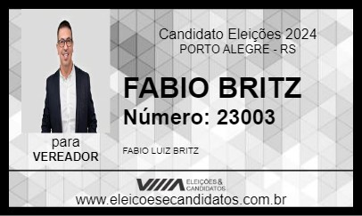 Candidato FABIO BRITZ 2024 - PORTO ALEGRE - Eleições