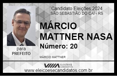 Candidato MÁRCIO MATTNER NASA 2024 - SÃO SEBASTIÃO DO CAÍ - Eleições