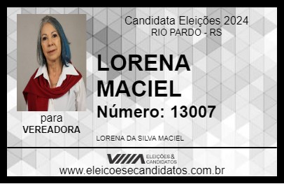 Candidato LORENA MACIEL 2024 - RIO PARDO - Eleições