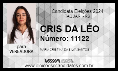 Candidato CRIS DA LÉO 2024 - TAQUARI - Eleições