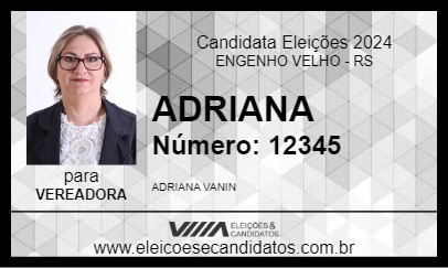 Candidato ADRIANA 2024 - ENGENHO VELHO - Eleições