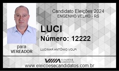 Candidato LUCI 2024 - ENGENHO VELHO - Eleições