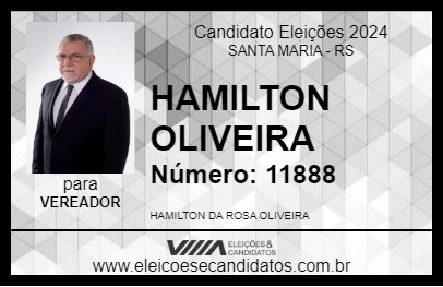 Candidato HAMILTON OLIVEIRA 2024 - SANTA MARIA - Eleições