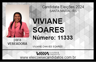 Candidato VIVIANE SOARES 2024 - SANTA MARIA - Eleições