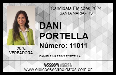 Candidato DANI PORTELLA 2024 - SANTA MARIA - Eleições